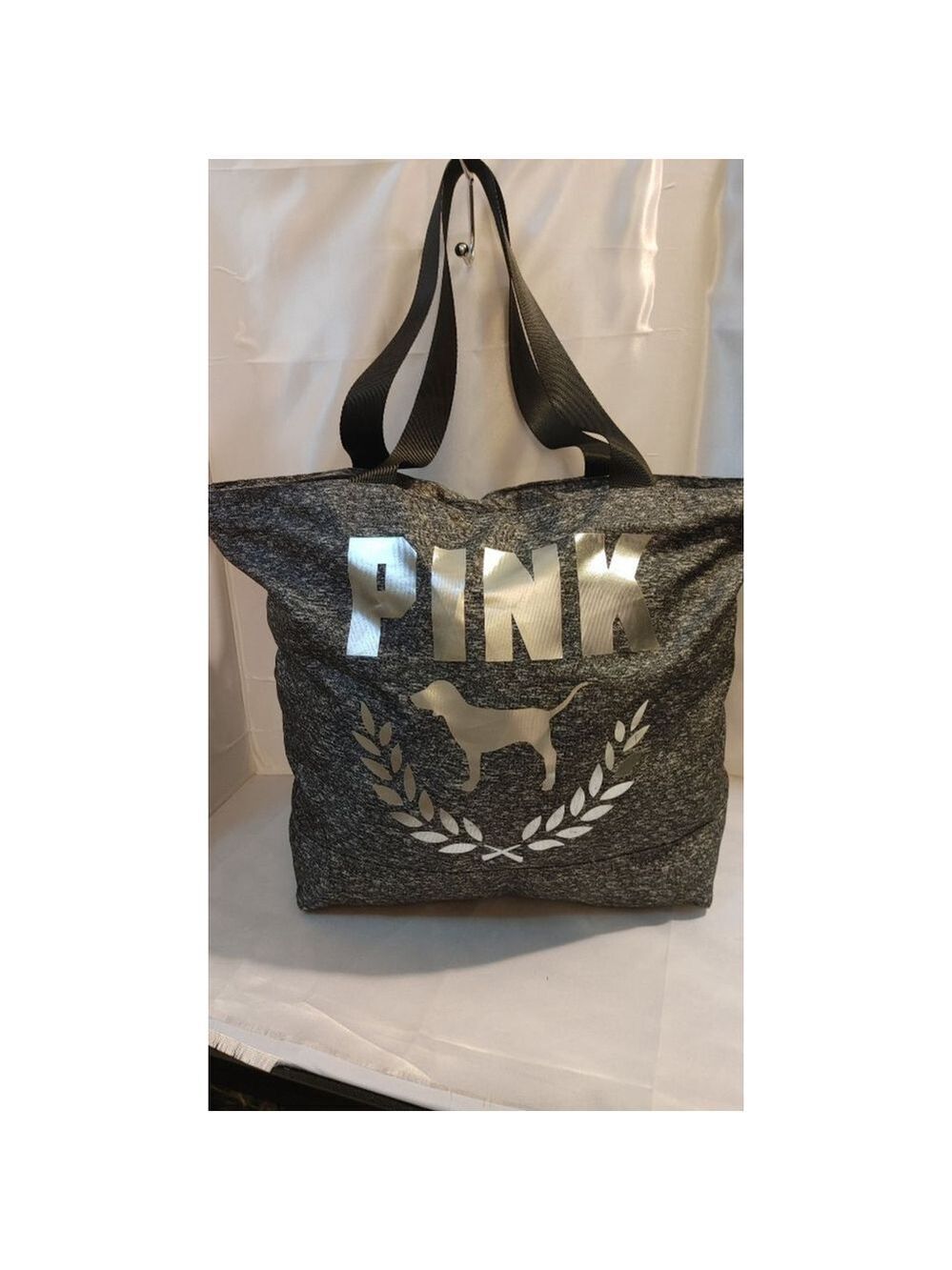 PINK Classic Nylon Stormy Heather Grey Tote - Picture 3 of 9